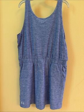 Under Armour Girls Blue Heather Sleeveless Dress